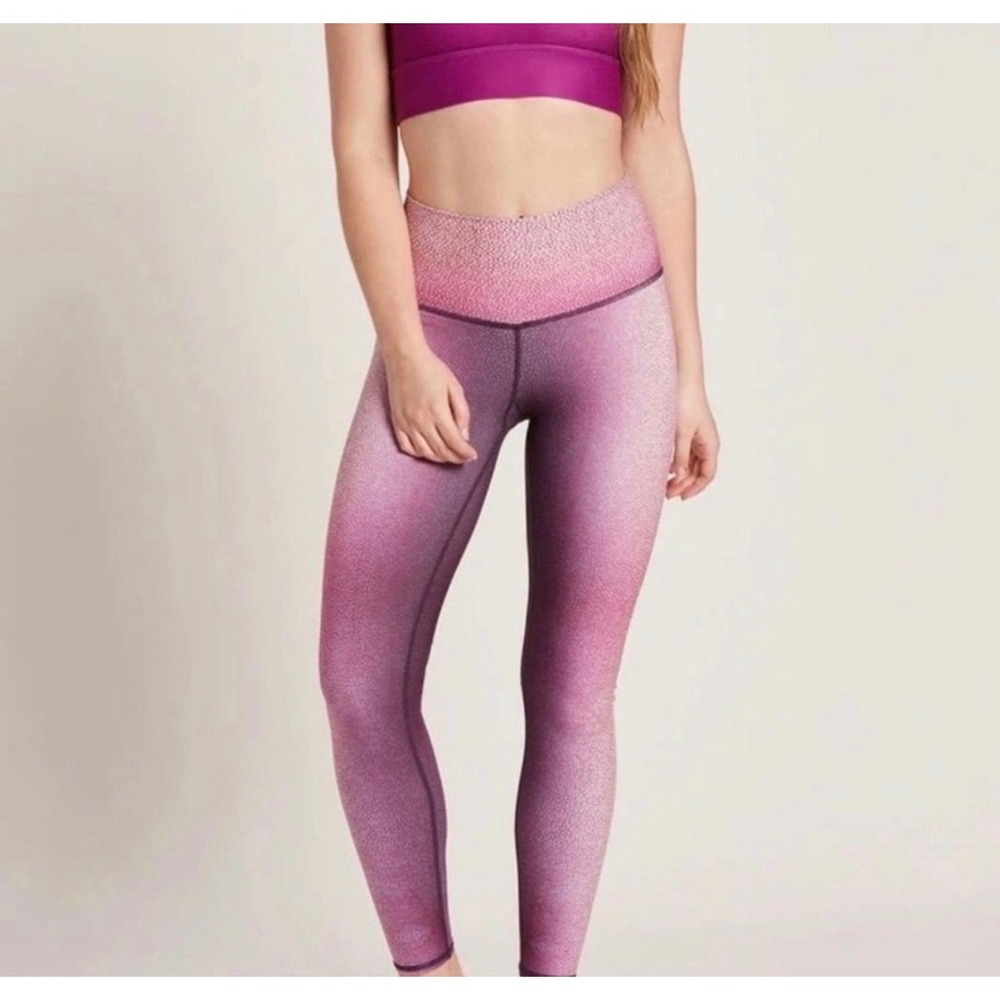 Niyama Sol Barefoot Leggings Shagreen Peony Ombre Pink Purple XS NWT